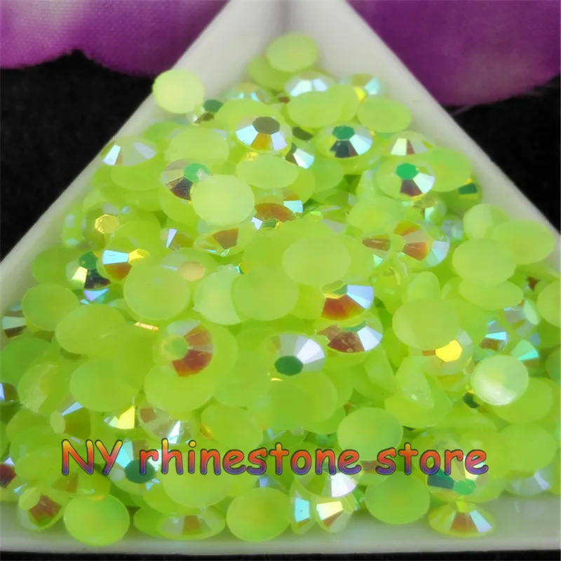 

Wholesale,SS20,5mm,30000pcs/bag,Grass green,Magic color AB jelly resin rhinestones,Mobile stick rhinestone,nail art,applique