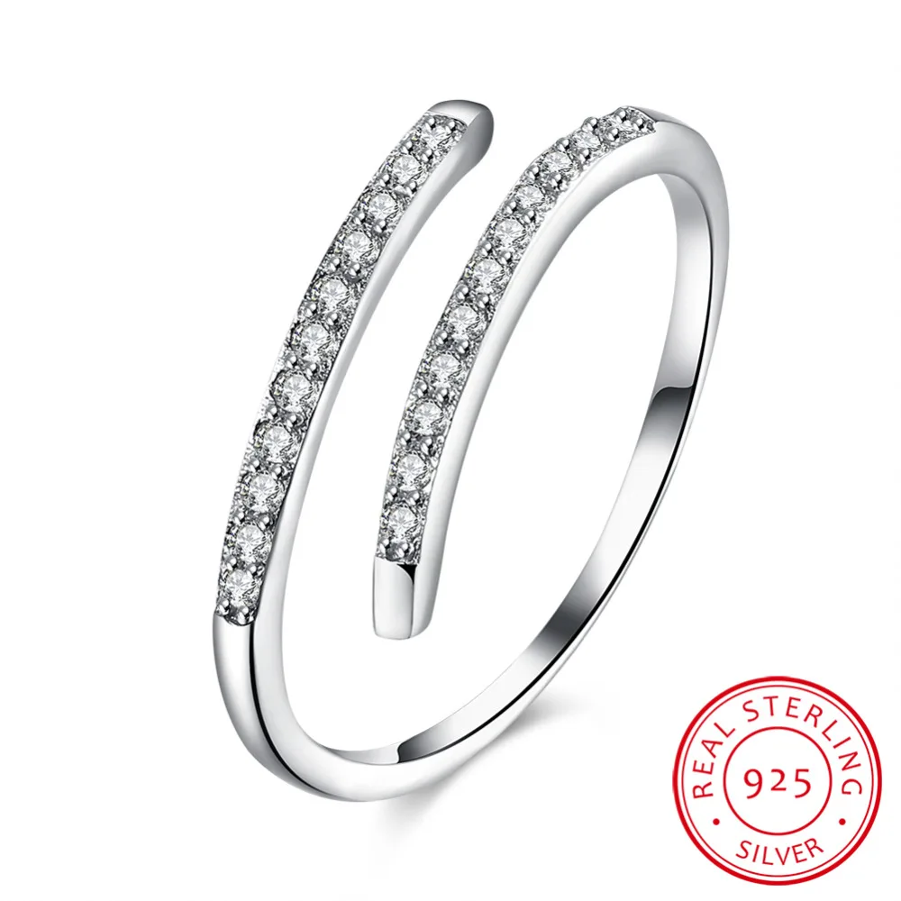 

With Crystal Compatible With Fit Original Ring Fashion European Authentic 100% 925 Silver Rings Wedding Ring Jewelry for Women