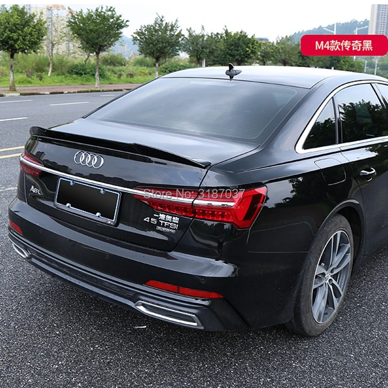 Для Audi новый спойлер A6 2019 + внешний блеск из АБС-пластика черного цвета |