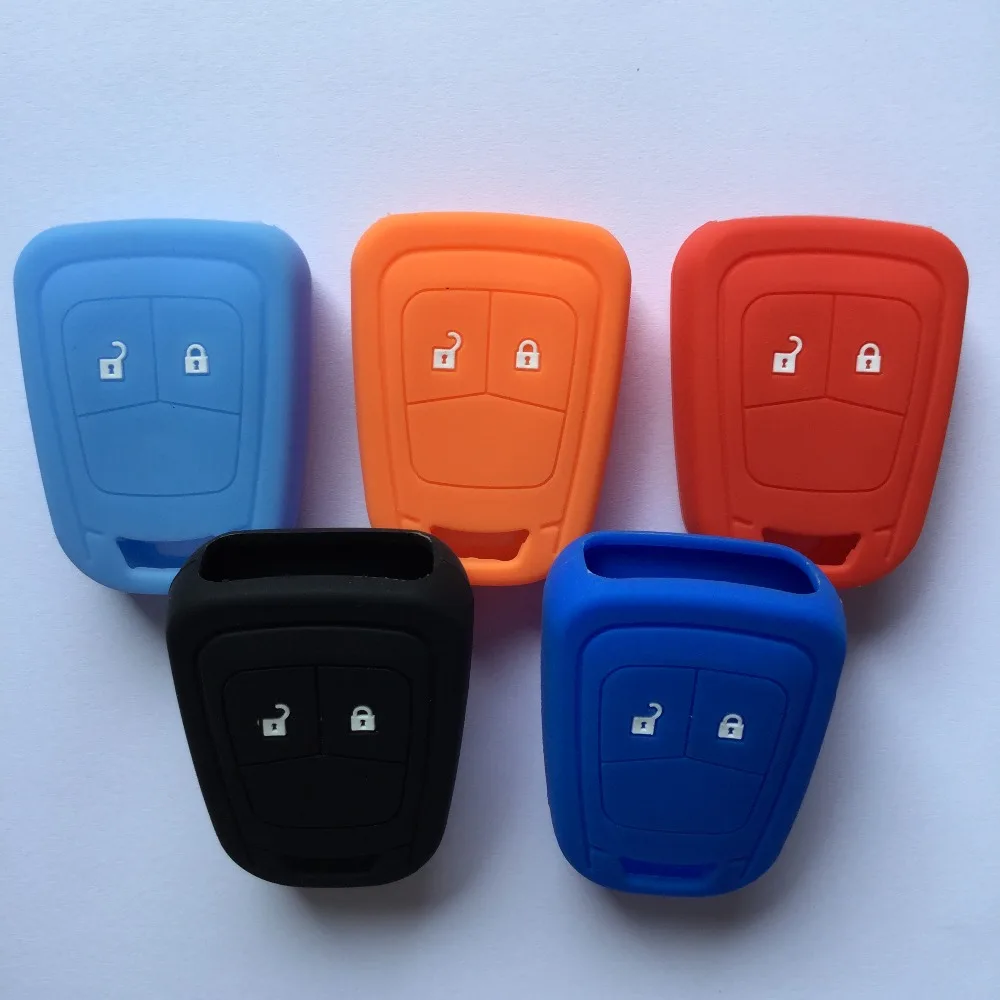 Skin Silicon Key Fob Case Holder For Opel Vauxhall Astra Mokka Zafira Vectra For Chevrolet 2 Button Remote FOB
