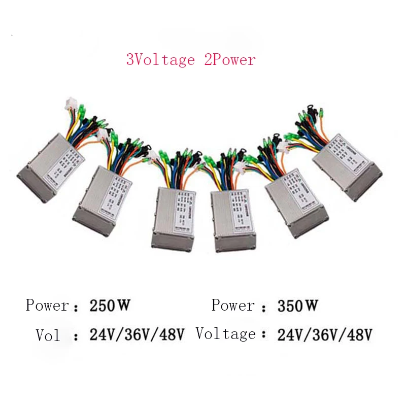 Top Electric Scooter 250W 350W 24V 36V 48V DC Brushless Speed Controller, For Electric Vehicle Hall Wire BLDC Motor Bike Accessories 1