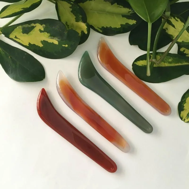 Free shipping1 pcs Natural jade Agate scraping plate With acupuncture Facial massage Free shipping1 pcs Natural jade Agate scraping plate With acupuncture Facial massage