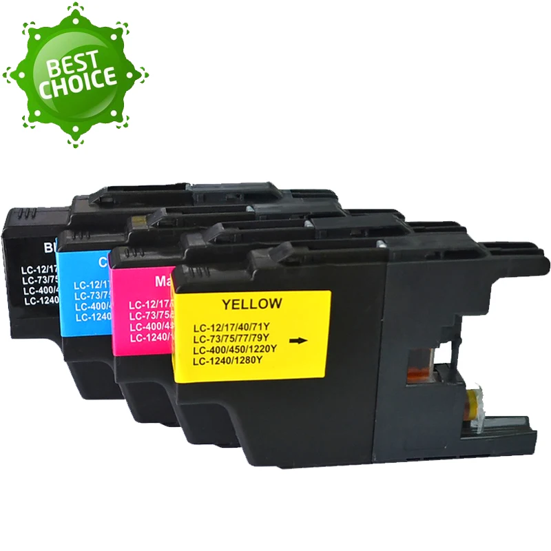 

Sale 4X Compatible Ink Cartridge for LC12 LC40 LC71 LC73 LC75 LC400 LC1220 LC1240 For Brother Printer ink MFC-J6910CDW J6710CDW