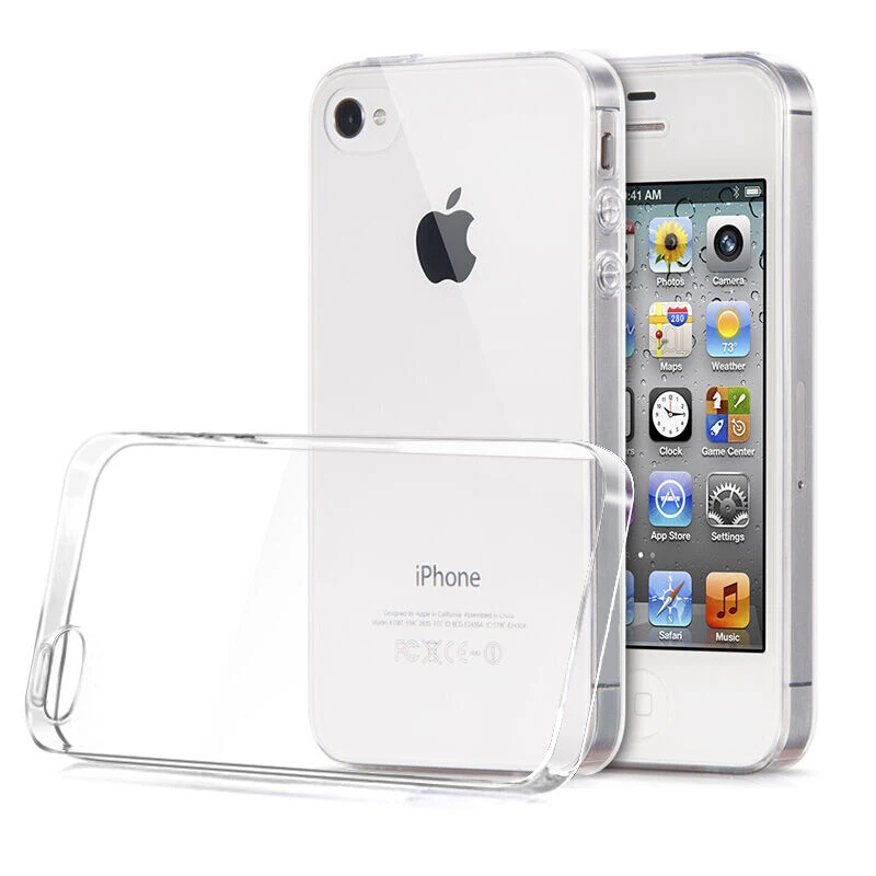 

SoftGel Flexible silicone TPU Case Cover for Fundas Coque Capa Apple iPhone 4 4S cases transparent fashionable luxury brand