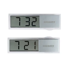 Новые электронные часы для автомобиля Мини Прочный прозрачный ЖК-дисплей цифровой с присоской стекло Автомобильные украшения