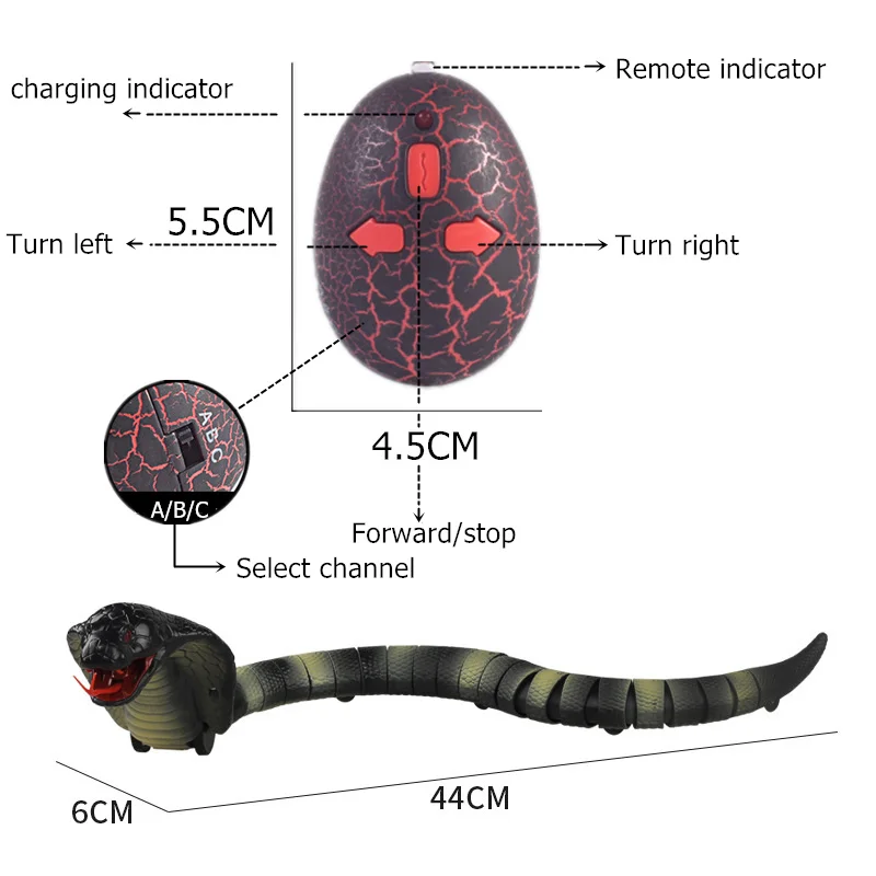 Реалистичная имитация ужасов для всего человека змея ползающая Кобра поддельные инфракрасный пульт дистанционного управления электронный питомец Хэллоуин пародия игрушка