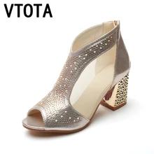 VTOTA Femmes Talons hauts Sandales Femmes Sandalia Feminina D’été Chaussures Chaussures De Mariage De Mode Femmes En Cuir Chaussures Sandalia Mujer A90