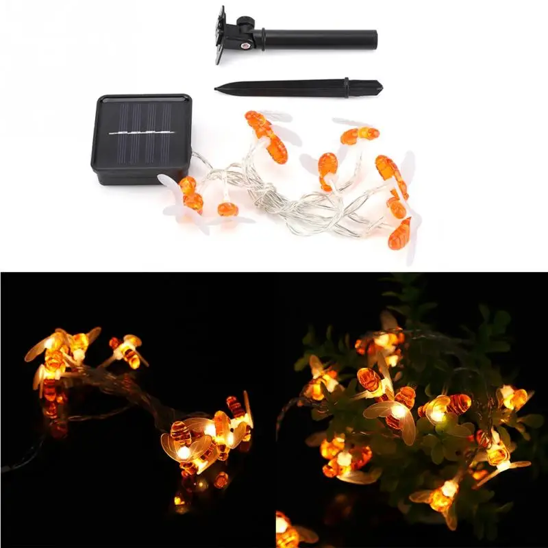 

Solar Bee Shape String Lights Garland Outdoor LED String Lights Courtyard Waterproof Decorative Fairy Lights Lamp