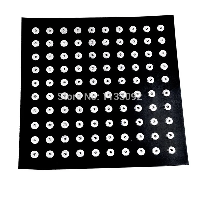 

High Quality Black Display Board Real Leather Fit Hundred Snap Buttons Black 40x40cm(Fit Snap Fastener 5.5mm)