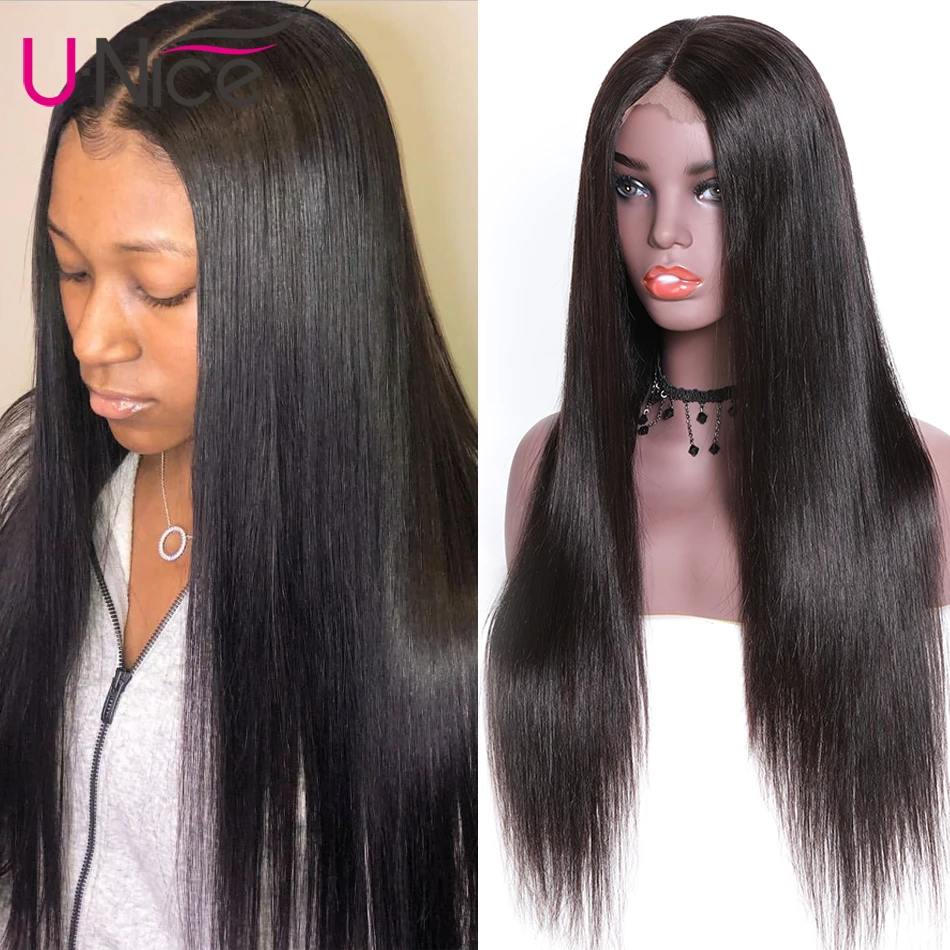 

Unice Hair Full Lace Human Hair Wigs 14-26 Inch Brazilian Remy Straight Hair Natural color 100% Human Hair Wigs
