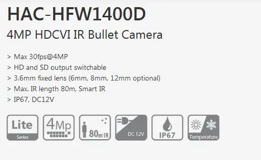 HAC-HFW1400DP Features