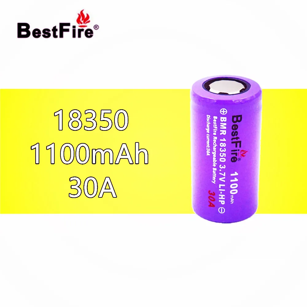 1 шт. литий-ионный аккумулятор Bestfire 18350 1100 мАч 30 А 3 7 в | Электроника