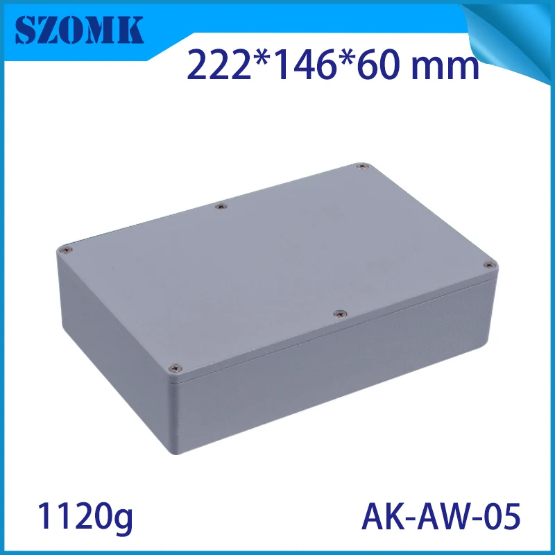 

Aluminum Color Waterproof Outdoor Electrical Junction Box Weatherproof Aluminium Project Case Power Supply Enclosures PG Connect