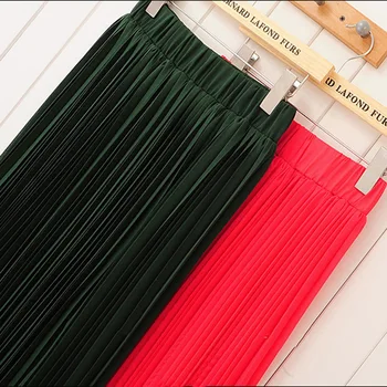 

Hot Sales ! (Length 50 cm -96 cm) 2015 summer big size women chiffon skirts lady pleated skirt Bohemia 21 colors available