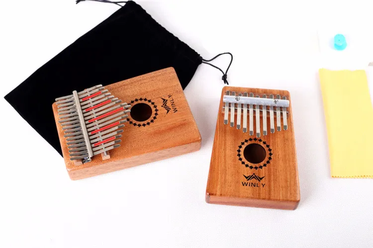 17 ключ палец калимба Mbira Sanza большой палец пианино карманный размер поддерживающая сумка Gecko клавиатура Marimba деревянный музыкальный инструмент