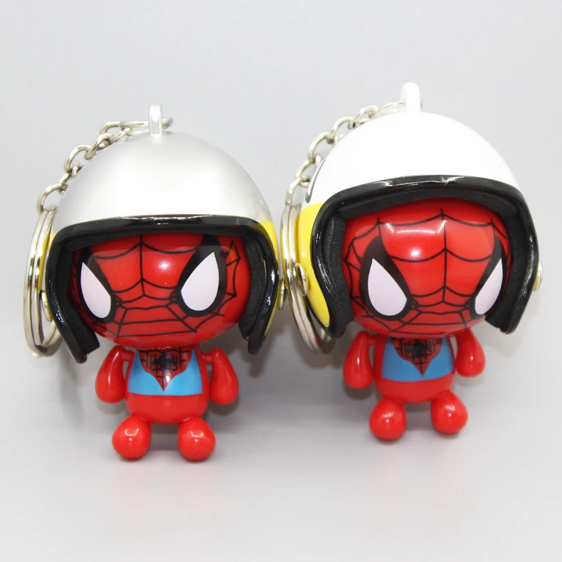 

New arrive Spider-man motorcycle helmet keychain Spider-man keyring,car keychain,cool keyring