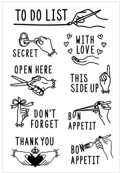 

gesture instrument Transparent Clear Silicone Stamp/Seal for DIY scrapbooking/photo album Decorative clear stamp A1329