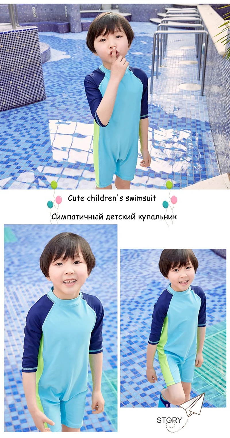 Купальная Одежда для мальчиков милый детский купальный костюм с рисунком из мультфильма для малышей, купальный костюм с плоским углом для серфинга, для отдыха, одежда для плавания для детей