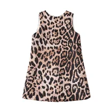 Платье для девочек; Рождественская одежда; элегантные платья для маленьких девочек; детское леопардовое платье принцессы; новогодний костюм для детей; От 2 до 10 лет