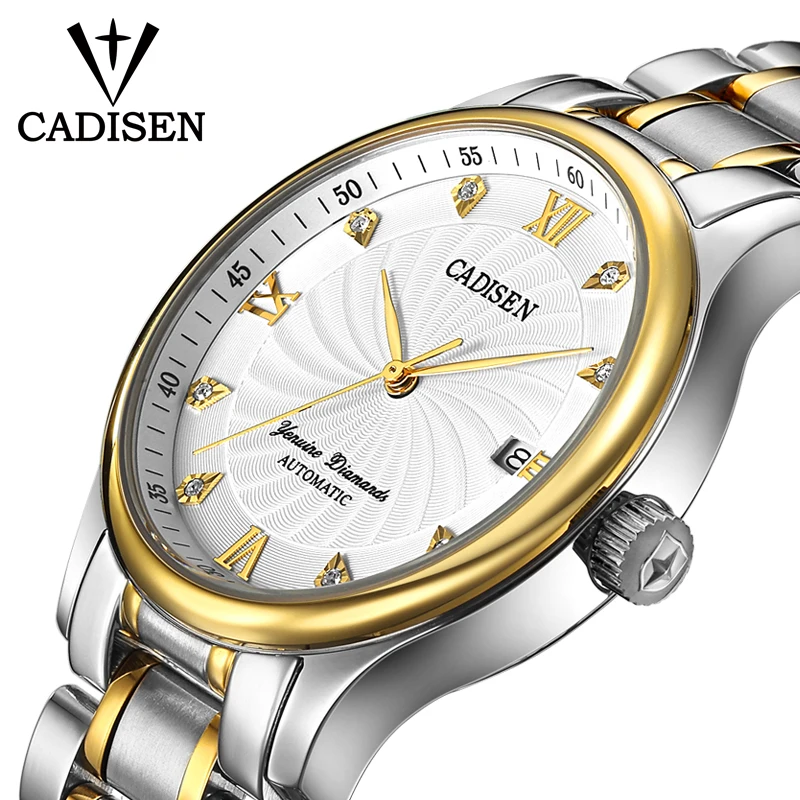 2018 CADISEN Brand Men Mechanical Watch Automatic Role Date Fashione luxury Submariner Clock Male Reloj Hombre Relogio Masculino