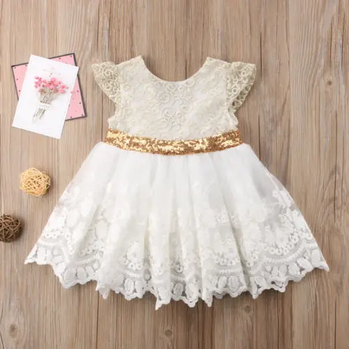 

Toddler Kids Baby Girls Princess Dress Floral Pageant Wedding Sequin Tutu Dresses
