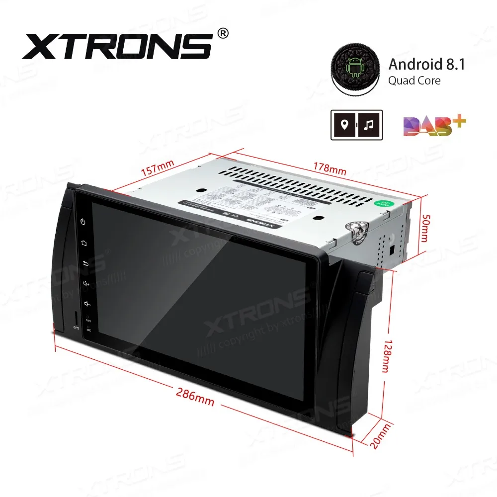 XTRONS 9 ''Android 8 1 Автомобильный мультимедийный плеер радио GPS навигация для BMW X5 E53