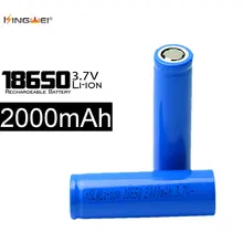 100 шт/партия kingwei ICR 18650 3,7 V 2000 mAh литий-ионная аккумуляторная батарея для вентилятора