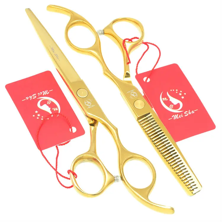 

5.5Inch/6.0Inch Meisha Hair Scissors JP440C Cutting Scissors Thinning Shears Golden Hair Shears set Beauty Hair Shears HA0088