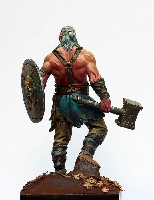 1//24 75mm Resin Figure Model Kit Warrior Barbarian Axe Unassambled Unpainted