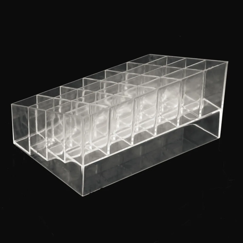24 Grids Trapezoid Clear Makeup Cosmetic Organizer Storage Lipstick Holder Case Stand Tool Kit Transparent Drop Shipping 24 Grids Trapezoid Clear Makeup Cosmetic Organizer Storage Lipstick Holder Case Stand Tool Kit Transparent Drop Shipping