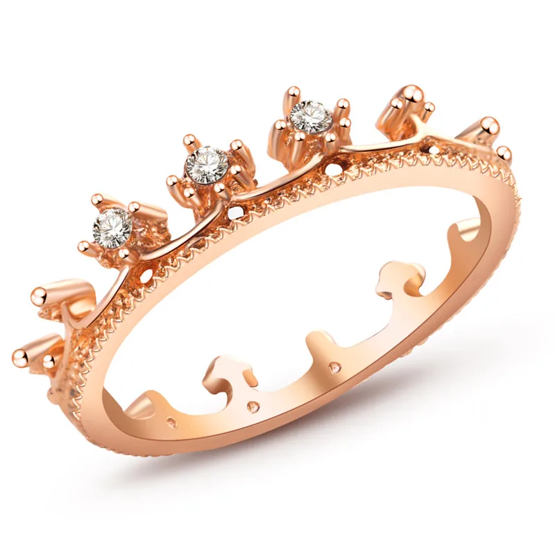 authentic white gold color my princess queen crown ring design wedding rings for women jewelry nz290 - Crown Wedding Rings authentic white gold color my princess queen crown ring design wedding rings for women jewelry nz290 - Crown Wedding Rings
