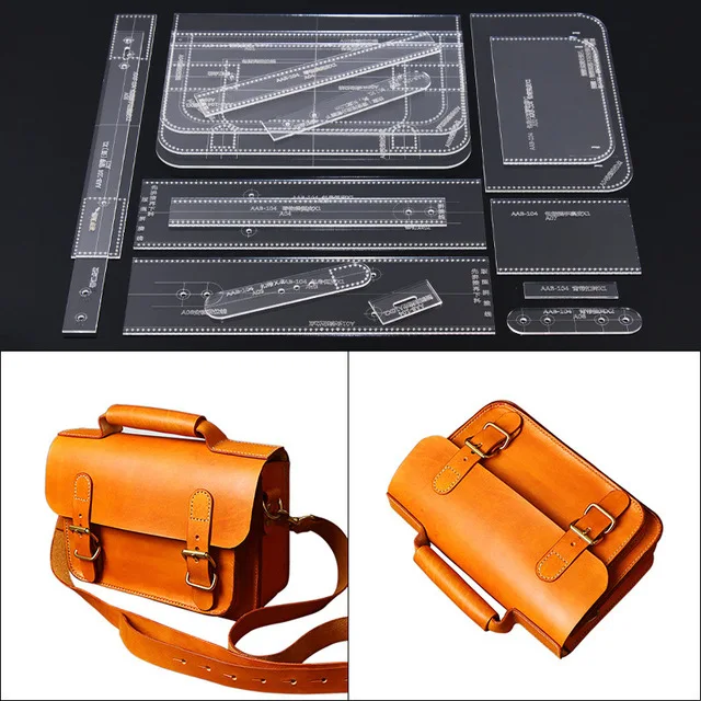 

DIY handmade leather making template acrylic Single Lovely Shoulder Bag Satchel version pattern design female mold 24*19*10cm