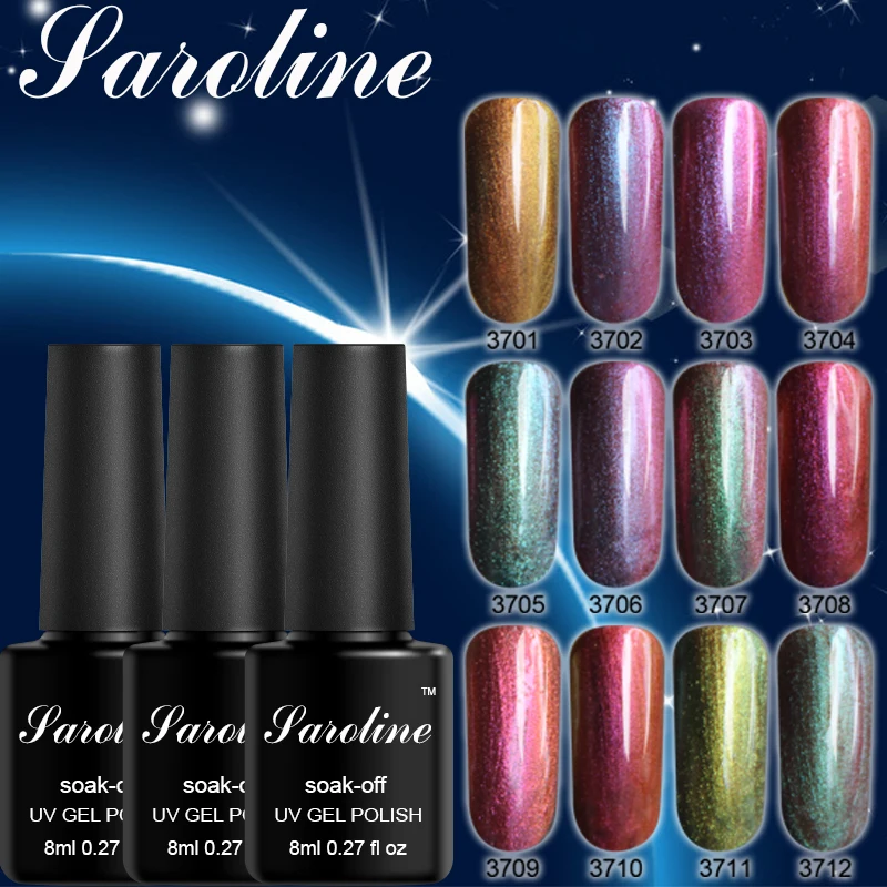 

Saroline Chameleon Colors UV Gel Polish Shining Surface Semi-permanently Soak-Off UV LED Gel Varnish Nail Art Manicure