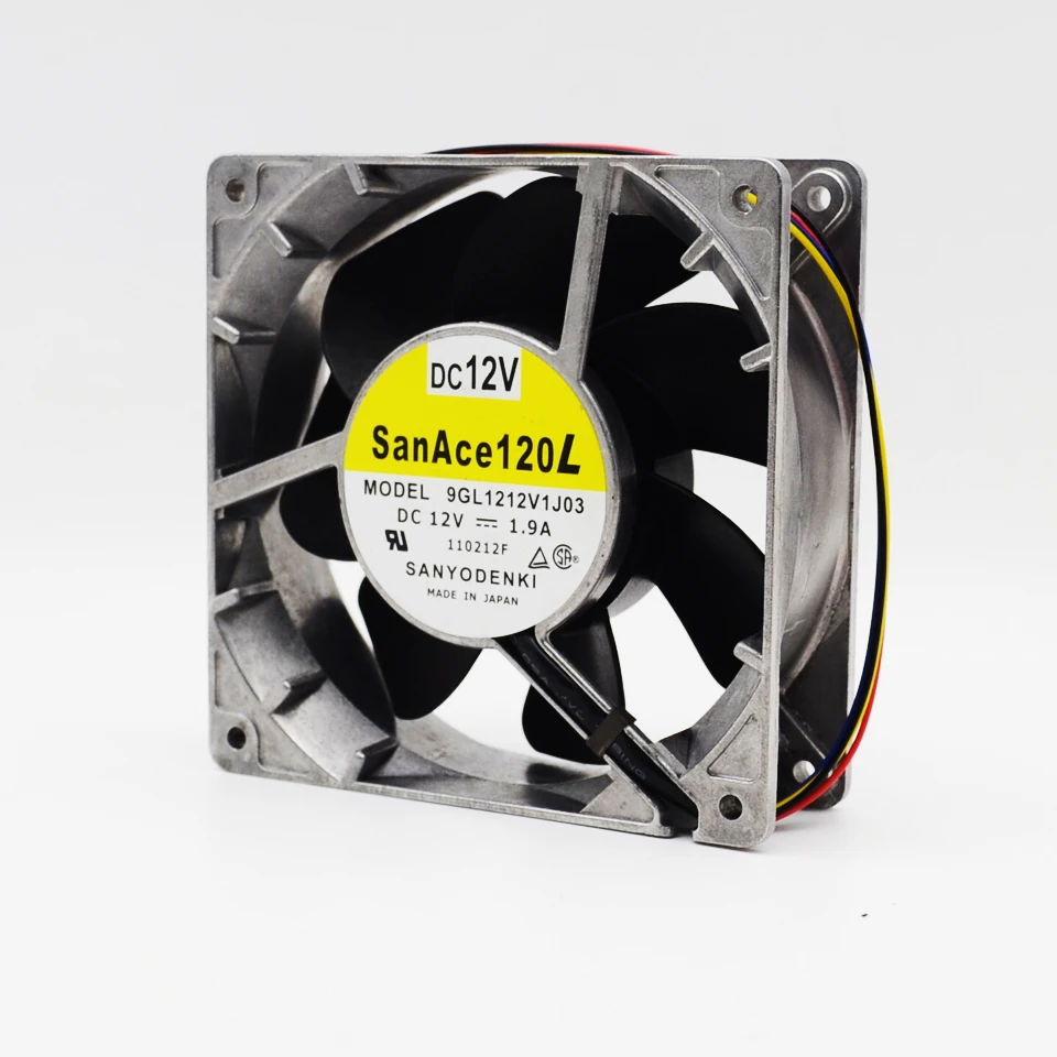 Cooling Fan for Sanyo 12038 9GL1212V1J03 12V 1.9A 120 120 38MM Built-in Motorcycle Modified Violent Fan