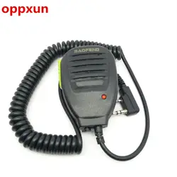 OPPXUN 2 шт PTT Зеленая кнопка портативный динамик, микрофон для радио Baofeng CB UV5R GT-3 UV-5RE плюс UV-B5 UV-B6 радио