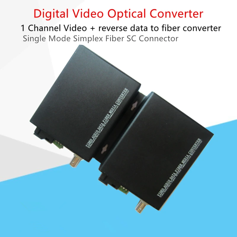 

CCTV 1CH Fiber Optical Video Converter +1data RS485 fiber optic transmitter and receiver Video to Fiber Converter SC Connector