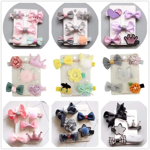 kawaii hair accessories bows for children clips tiara headdress girl