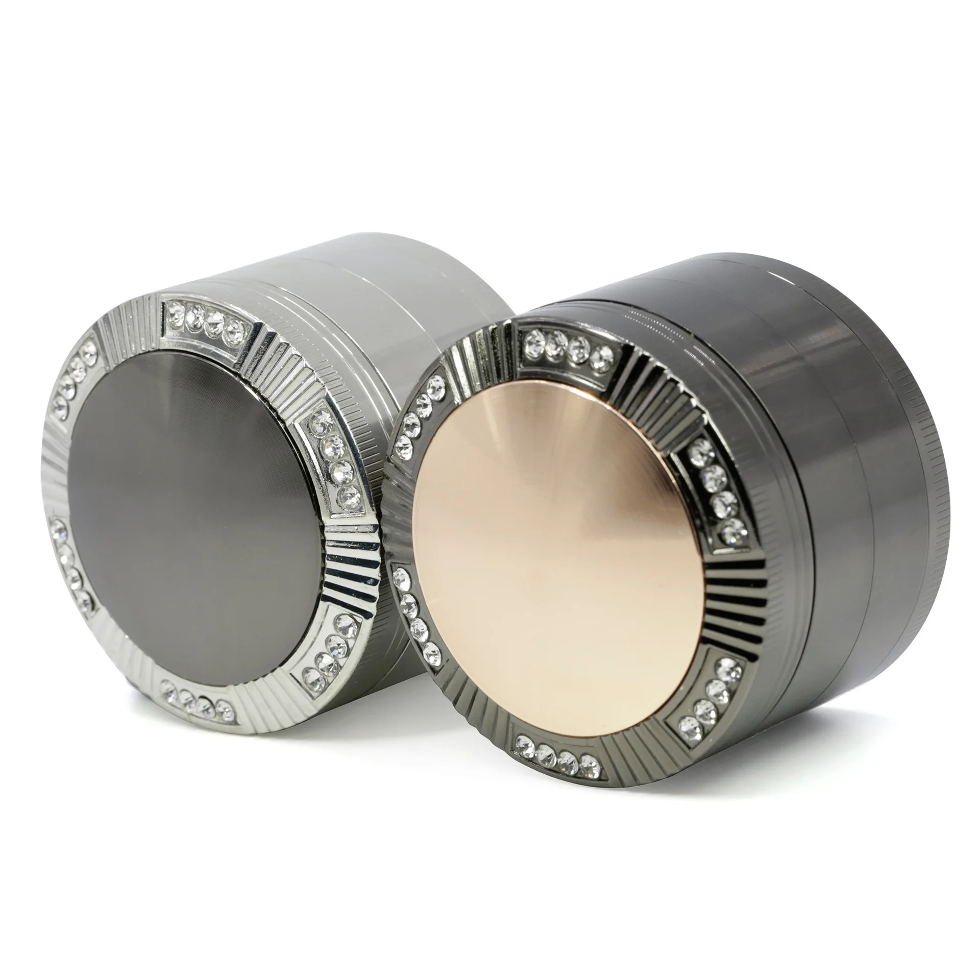 

Diameter 63MM Zinc Alloy 4 layer Mill Smoke Spice Crusher Muller Grinder Tobacco Smoking Herb Grinder Drop Shipping Shisha Pipe