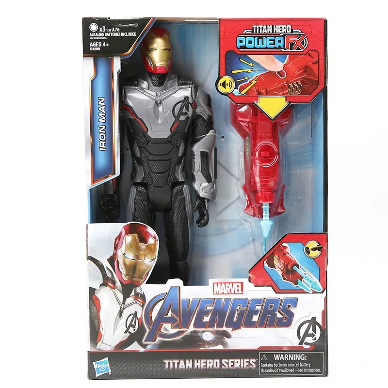 30 см электронный Мстители 4 завершающей Titan Hero Мощность FX Капитан Америка, Железный человек, капитан с героями комиксов Марвел, черный пантера фигурки - Цвет: ironman