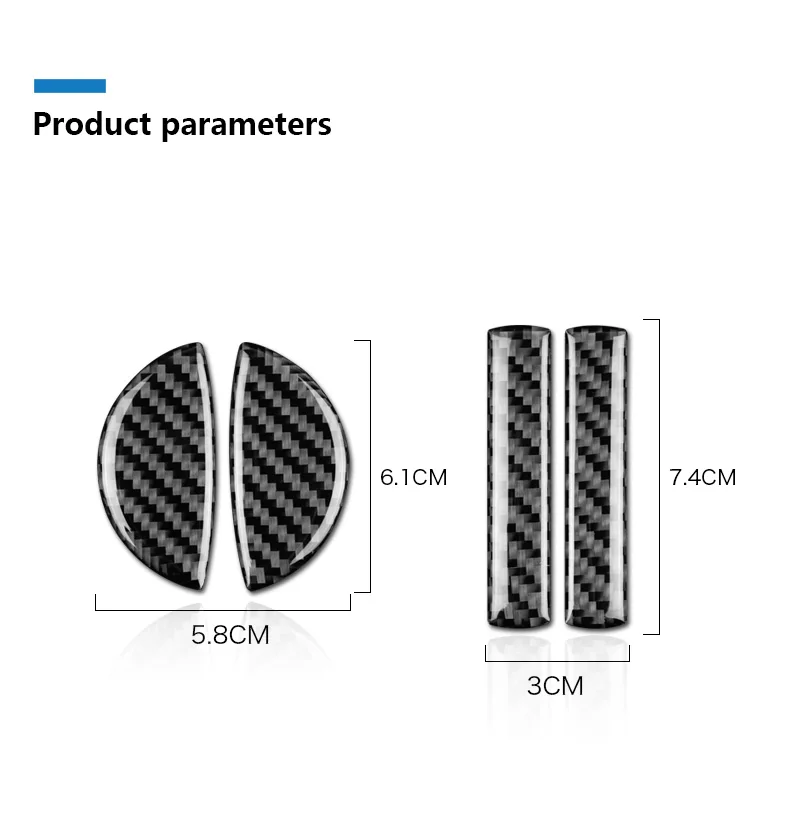  Mini Cooper F55 Clubman F54 Countryman F60 Accessories Interior Carbon Fiber Door Handle Cover Trim Stickers (8)