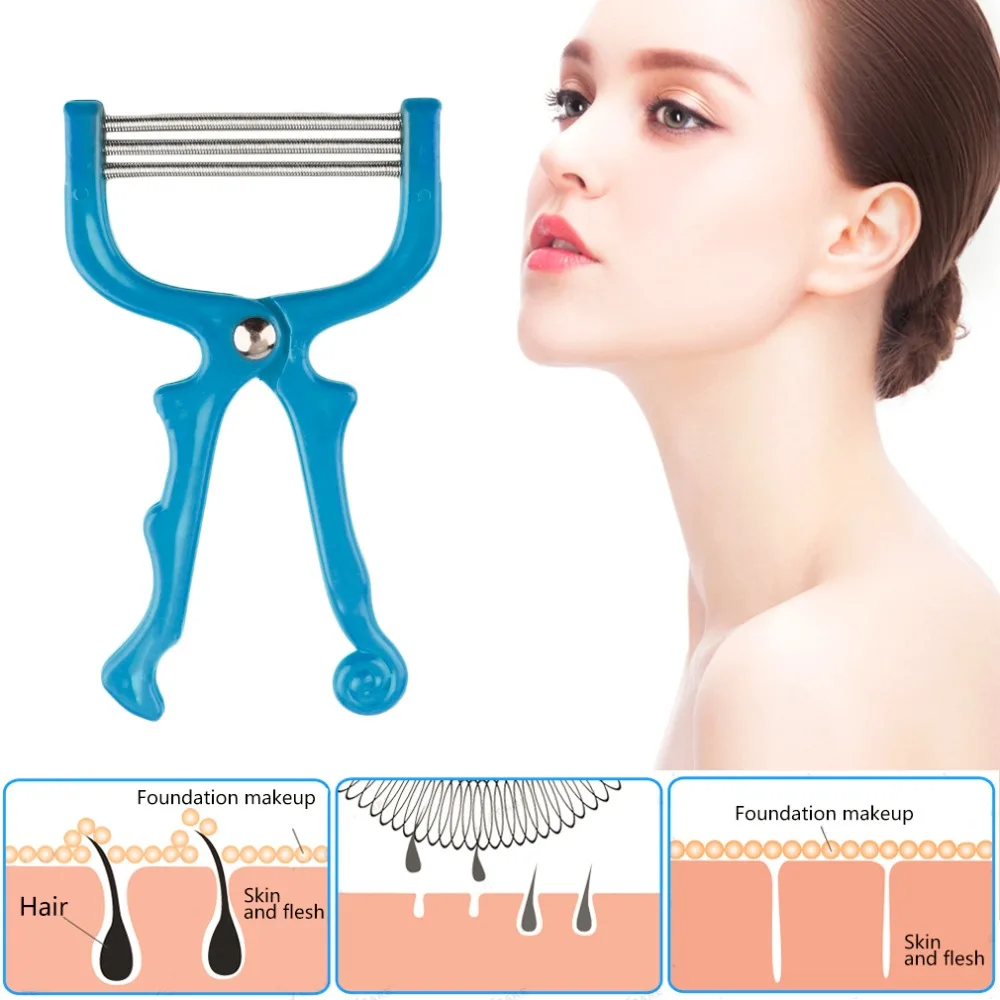 Safe Handheld Face Facial Hair Removal Epilator Spring ...