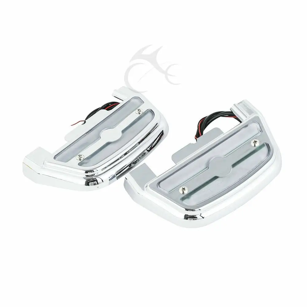 Мотоцикл прозрачный/красный/Дым Led свет пассажиров подножки подножка для Harley Touring велосипед дорожный, king - Цвет: clear