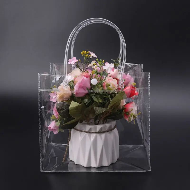 Thinkthendo Clear Tote Bag Pvc Transparant Handbag With Handle Snap Wedding Party Favors Makeup Packaging Bags huismerk kopen in de aanbieding Thinkthendo Clear Tote Bag Pvc Transparant Handbag With Handle Snap Wedding Party Favors Makeup Packaging Bags huismerk kopen in de aanbieding