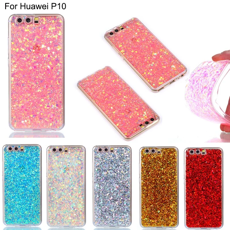 Для Coque Huawei P10 p9 P8 Lite 2017 Силиконовый Чехол резиновый Роскошные градиент шику Блеск