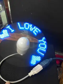 

Durable 1Pcs Blue Adjustable USB Gadget Mini Flexible LED Light USB Fan Time Clock Desktop Clock Cool Gadget Time Display