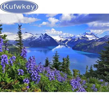 

Snow mountain diy diamond painting cross-stitch kit full diamond embroidery natural scenery square mosaic 5D diamond needlework