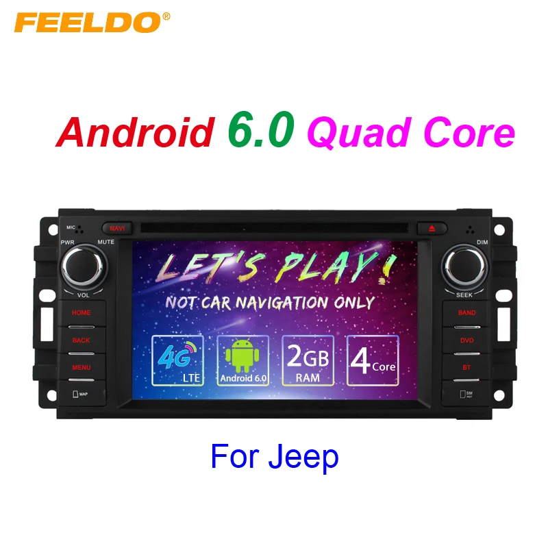 

FEELDO 6.2" Android 6.0 (64bit) DDR3 2G/16G/4G LTE Quad Core Car DVD GPS Radio For Jeep Grand Chrokee 2008~2013