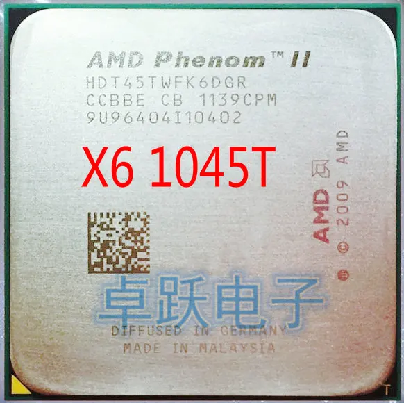 Шестиядерный процессор AMD Phenom II X6 1045T 1045 2 7 ГГц стандартный разъем AM3 бесплатная