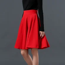 Осенне-зимняя новая юбка в европейском и американском стиле, плиссированная юбка с завышенной талией, Стрейчевые юбки, женские юбки faldas mujer S-5XL