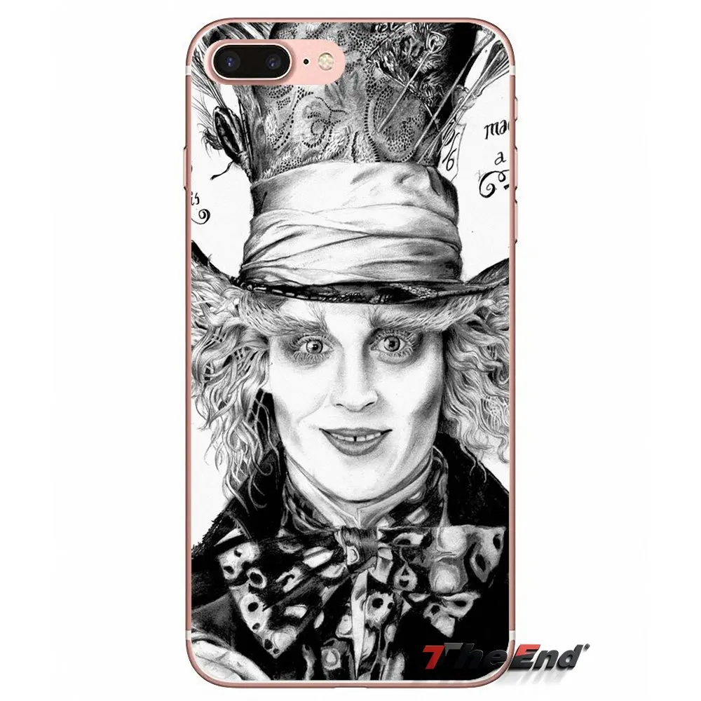 Для Apple iPhone X 4 4S 5 5S SE 5C 6 6S 7 8 Plus 6Plus 7plus 8plus Fundas Coque Tattooed Alice in Wonderland мягкий